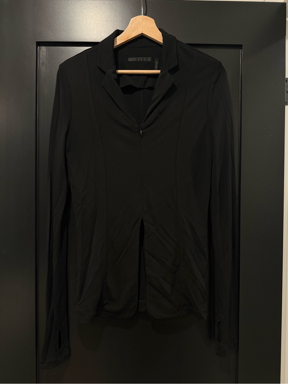 Helmut Lang Black Zip-Front Blazer Jacket